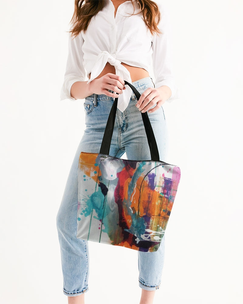 Abstract Rust - Canvas Zip Bag - FO