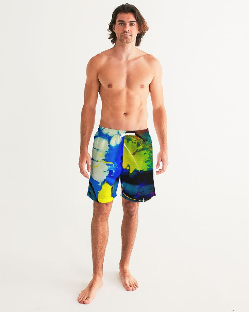 Men's Yellow Clouds - Swim Shorts - BY