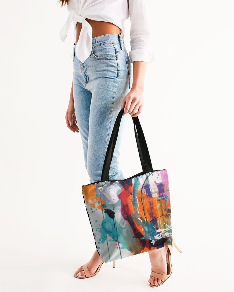 Abstract Rust - Canvas Zip Bag - FO