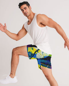 Men's Yellow Clouds - Sports Shorts - BY