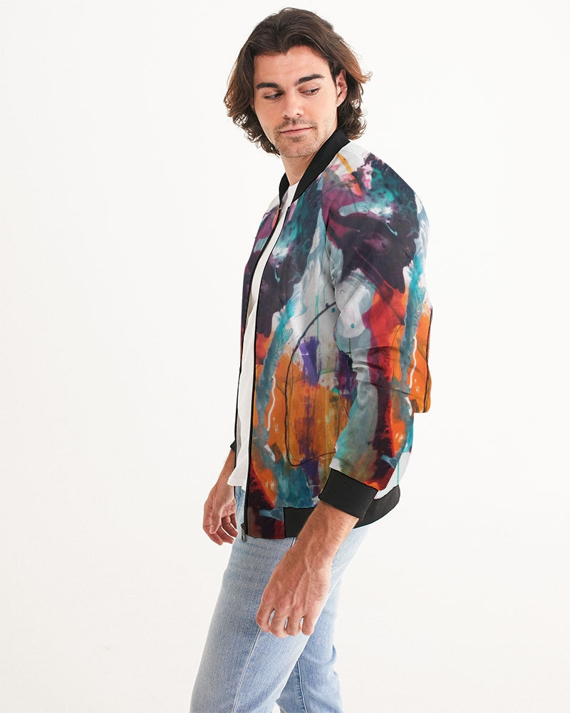 Men's Abstract Rust - Zip-Up Jacket - FO