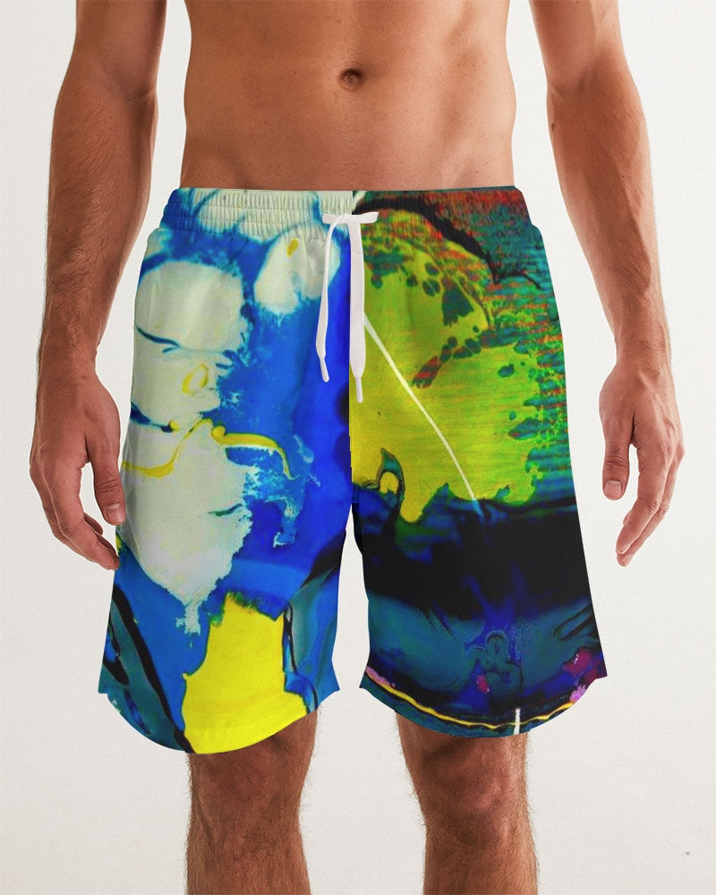 Men's Yellow Clouds - Swim Shorts - BY